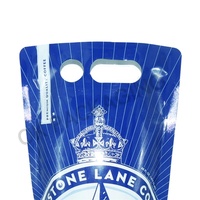 Boîte de sac aseptique personnalisé réutilisable 3L 5L en feuille d'aluminium à double pli à fond pour l'emballage de boissons et de jus de fruits