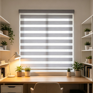 Persiana Enrollable Doble Motorizada de Metal, Opaca y <span class=keywords><strong>con</strong></span> Diseño Impermeable para Ventanas Exteriores Tipo Oriel - Estilo ROMANO Contemporáneo - Product Image 2