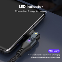 Câble de charge rapide USB-C PD 240W 5A avec connecteur rotatif à 540 degrés, indicateur LED et câble tressé pour iPhone 17, 15 et ordinateur