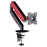 Nouvel arrivage Support de moniteur Ultimate Cool noir rouge à double bras Support de moniteur pivotant et inclinable Support de moniteur réglable en hauteur