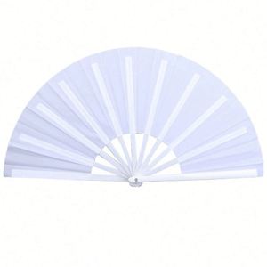 Abanico Plegable de Plástico Grande y Colorido de 33 cm, Personalizado, Abanicos de Kung Fu para Mujeres, para Baile Festivo y Graduación - Product Image 1