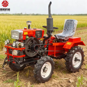 Tractor Pequeño Diésel de 18 HP con Ruedas, Rototiller y <span class=keywords><strong>Arado</strong></span> para Labranza Agrícola y Plantación en Jardines, Precio de Tractor Agrícola - Product Image 1
