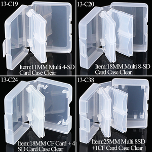 Sunshing rõ ràng <span class=keywords><strong>SD</strong></span> Thẻ bìa nhựa Micro <span class=keywords><strong>SD</strong></span> Thẻ trường hợp thẻ nhớ chủ cho 8SD SDXC SDHC TF CF nhỏ gọn Flash Jewel trường hợp - Product Image 6