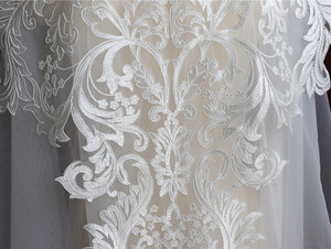 Luxury European-style Pattern Car Bone <strong>Embroidery</strong> Flowers Oversized <strong>Embroidery</strong> Special <strong>Materials</strong> for Wedding Dress - Product Image 3