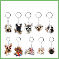 Porte-clés photo personnalisés en acrylique en gros, breloques portrait sur mesure, fournisseur de marchandises pour fans et boutiques de cadeaux