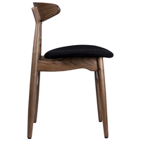 Chaise de salle à manger contemporaine en bois massif pour usage commercial