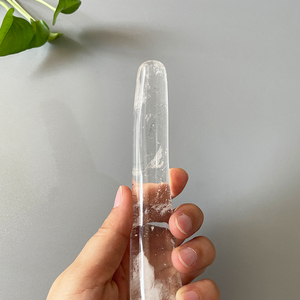 Baguette de Massage en cristal de Quartz clair baguette pelvienne Gua Sha pour adultes cristaux et pierres de guérison baguettes de Massage pour adultes cadeau - Product Image 4