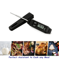 Termometer Dapur Digital Bertenaga Baterai SW dengan Probe Makanan, Termometer Daging Bacaan Instan untuk Steak, Daging Babi, Ayam, Sapi