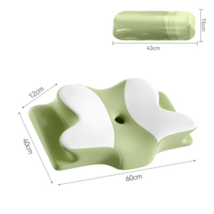 Almohada Ortopédica Cervical de Espuma Viscoelástica Gris, con Forma Personalizada, para Dormir, Terapéutica, Médica, para el Cuello - Product Image 5