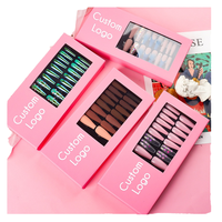 Boîtes rigides personnalisées OEM avec votre logo pour faux ongles, cadeaux de luxe, ongles à presser, finition brillante, recyclables, cosmétiques