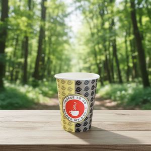 Gobelets en papier jetables à paroi simple de haute qualité et durables de 4 oz, 6 oz, 8 oz, 9 oz, gobelets personnalisés pour boissons froides - Product Image 1