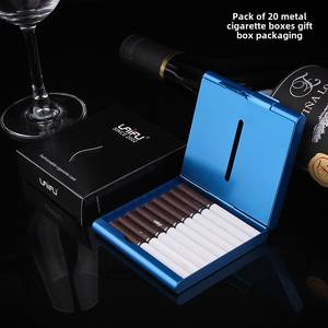 กล่องใส่บุหรี่อลูมิเนียมแท้ รุ่น <span class=keywords><strong>Laifu</strong></span> 846 บางเฉียบ บรรจุได้ 20 มวน กล่องโลหะสลักเลเซอร์ ของขวัญสำหรับผู้ชาย กล่องใส่บุหรี่ - Product Image 2