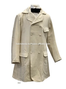 เสื้อโค้ทขนสัตว์สีขาวกลางศตวรรษที่19th ใหม่ล่าสุด1840 S 1870 S เครื่องแบบการทำสำเนา - Product Image 4