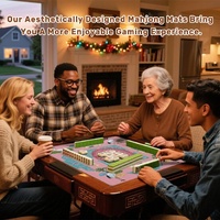 Tapis de Mahjong Série Arbre de Noël en Promotion – Tapis Spécial Antidérapant et Silencieux pour Jeu de Mahjong Carré