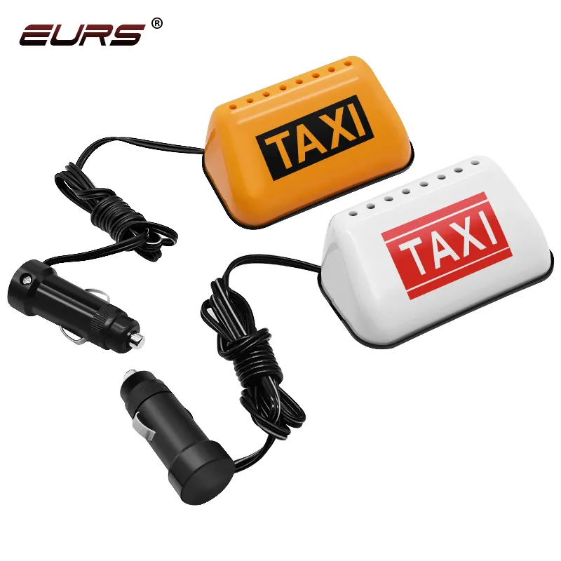 Eurs Led Lichter Opladen Taxi Licht 12V Auto Overhead Verlichting Taxi Kentekenplaat Lamp Rubber Magneet Stijl Van Pasta