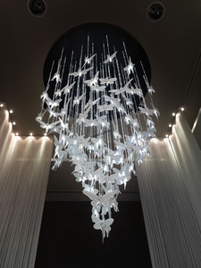 Restaurant <b>Modern</b> Ceramic Chandelier for High <b>Ceilings</b> Design Hotel Spiral Staircase Lamp HM-C8623 Butterfly <b>Light</b> HM-C8623 HM-C - Product Image 5