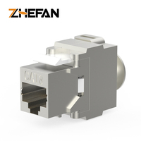 Jack Keystone Terlindung SFTP Cat8 RJ45, Jack Modular Alloy Seng Terlindung FTP Cat6a/Cat7/Cat8, Jack Keystone Cat 6
