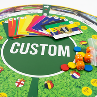 Jeu de société en carton rond sur le thème du football - Écologique, taille personnalisable pour les fêtes de famille et les voyages