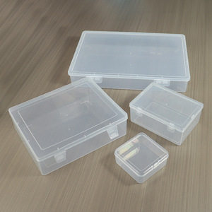 Transparent Plastic <b>Storage</b> <b>Box</b> Set Rectangle Covered For Toys Books Documents Paint Bottles Organizer 80-110 Char - Product Image 3