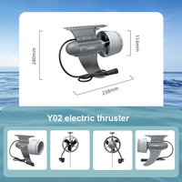 Moteur d'aileron électrique RS Y02 pour sup Paddle Board 500W Matériau durable Moteur d'aileron électrique Hélice à palette pour SUP