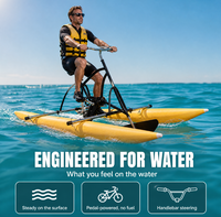 Vélo aquatique gonflable pour 2 personnes, vélo aquatique à pédales commercial avec tubes flottants en PVC pour la location en lac, sur la plage ou en station balnéaire