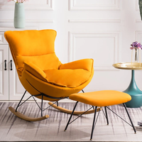 Sillón Tipo Huevo con Respaldo Extensible Personalizable, Estilo Moderno para Sala de Estar, Dormitorio, Apartamento, Hotel, Tapizado en Tela