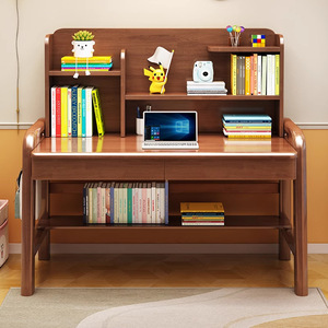 Massivholz Lif <span class=keywords><strong>table</strong></span> Desk Bücherregal Einfacher Haushalt Junior High Primary School Studenten Studie Schreibtisch für <span class=keywords><strong>Computer</strong></span> - Product Image 4