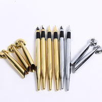 Accessoires de bureau, entonnoir pivotant, support de stylo en métal, socle de bureau, or, argent, support de stylo de table, support de stylo revolver