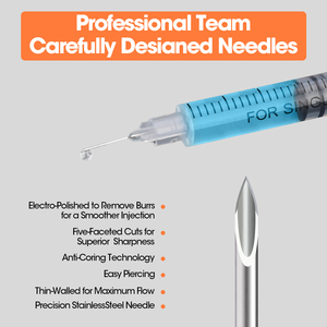 מזרקי מחט בטיחותיים חד פעמיים עם מחט, קיבולת 0.5ml/1ml, אקדח הזרקה לבעלי חיים, 29 גייג', 1/2 אינץ' - Product Image 5