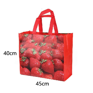 Sac tissé personnalisé de haute qualité en tissu non tissé, sac de courses réutilisable, sac Superet en promotion - Product Image 2