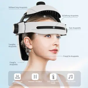 Casque de massage vibrant sans fil électrique automatique pour tête vibrante