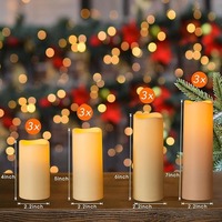 Bougies LED rechargeables par USB avec mèche mobile et lumière sans flamme scintillante Bougie à batterie électronique décorative pour Halloween