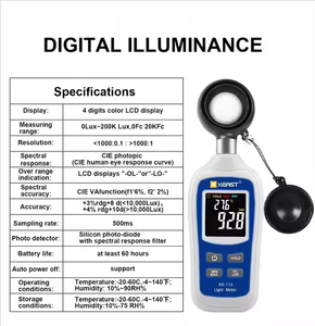 XE-113 XEAST 디지털 조도계 특가 미니 <span class=keywords><strong>LED</strong></span> 디스플레이 광도계 1년 보증 OEM 맞춤 제작 가능 - Product Image 4