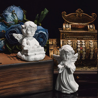 Nordique créatif ange fille personnage créatif maison salon bibliothèque décoration Statue petit ornement résine artisanat