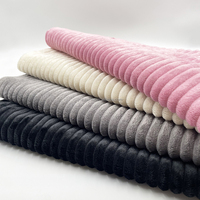 230GSM 100% poliéster rayas Loungewear tela PANA terciopelo