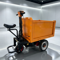 Chariot électrique de 1 tonne à ouverture 3 côtés, chariot utilitaire motorisé à batterie 1800W pour jardin et entrepôt