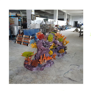 Decoración para Acuario con Paisaje de <span class=keywords><strong>Rocalla</strong></span> y Coral, Simulación de Planta Acuática, Arrecife de Coral y Paisaje Acuático, Coral de Resina para Pecera - Product Image 1