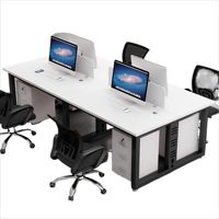 Ensemble bureau et chaise de bureau, design simple et moderne, pieds en métal, bureau d'ordinateur avec rangement pour dossiers