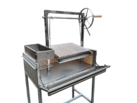 Barbecue au charbon Santa Maria réglable en hauteur avec levage par volant et briques réfractaires pour jardin de villa