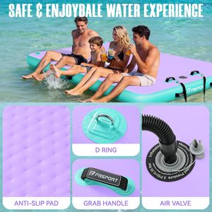 FBSPORT <span class=keywords><strong>Intex</strong></span> Île flottante <span class=keywords><strong>gonflable</strong></span>, bateau-raft, tube aquatique, île flottante, cube flottant, quai flottant, plateforme flottante - Product Image 4