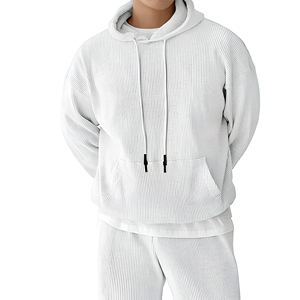 Sweat à capuche pour homme, coupe ample, décontracté, avec cordon de serrage et poche - Product Image 1