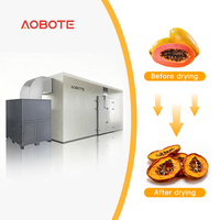 Industriële roestvrijstalen warmtepomp met laag geluidsniveau, automatische machine voor het verwerken van gedroogde appel- en bananenchips, fruit- en groentedroger
