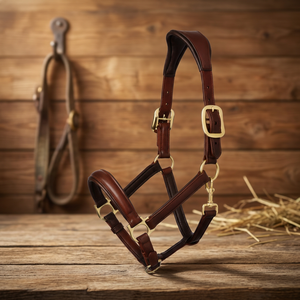 Harnais en cuir personnalisé avec logo, fournisseur en gros d'équipements équestres de Divine International - Product Image 1