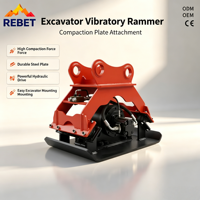 Compacteur vibrant hydraulique REBET à prix d'usine pour excavatrice, tête de compactage de sol, piqueur vibratoire CE