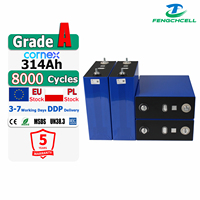 Stock UE, 8000+ cycles de vie, 3.2V 314Ah 320Ah 330Ah, Batterie Lifepo4, Cellule prismatique au lithium pour système d'alimentation solaire 51.2V