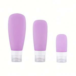 Botellas de viaje de silicona 30/60/90mL, contenedores de viaje exprimibles vacíos recargables para loción acondicionador de champú - Product Image 5