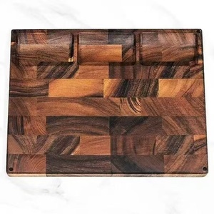 Planche à découper en gros, grande taille, en bambou écologique, avec design de <span class=keywords><strong>boucher</strong></span> en acacia, teck et noyer - Product Image 5