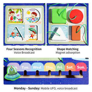 Tavola delle Attività Montessori in Legno Weixuan per Bambini 5-7 Anni, Gioco Educativo Sensoriale e <span class=keywords><strong>Cognitivo</strong></span> Unisex per <span class=keywords><strong>Autismo</strong></span> - Product Image 4