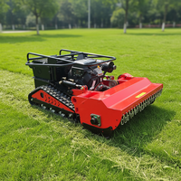 Tondeuse robotisée sur chenilles à commande à distance de 1000 mm, hybride, pour l'entretien des espaces verts municipaux et l'utilisation sur autoroutes
