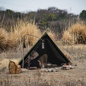 Tenda da <span class=keywords><strong>Campeggio</strong></span> Leggera in Poliestere con Zanzariera, Resistente agli Insetti, con Cerniera sul Fondo per <span class=keywords><strong>Campeggio</strong></span> Singolo in <span class=keywords><strong>Montagna</strong></span> - Product Image 5